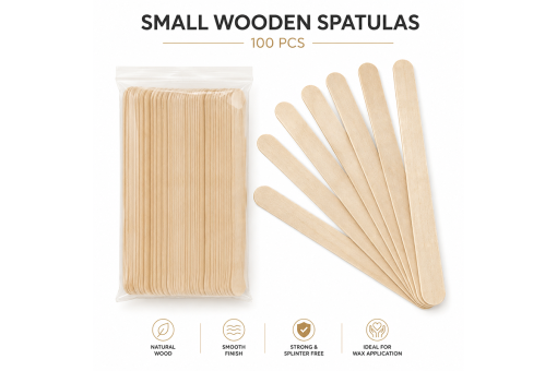 Small Wooden Spatulas (100 pcs)